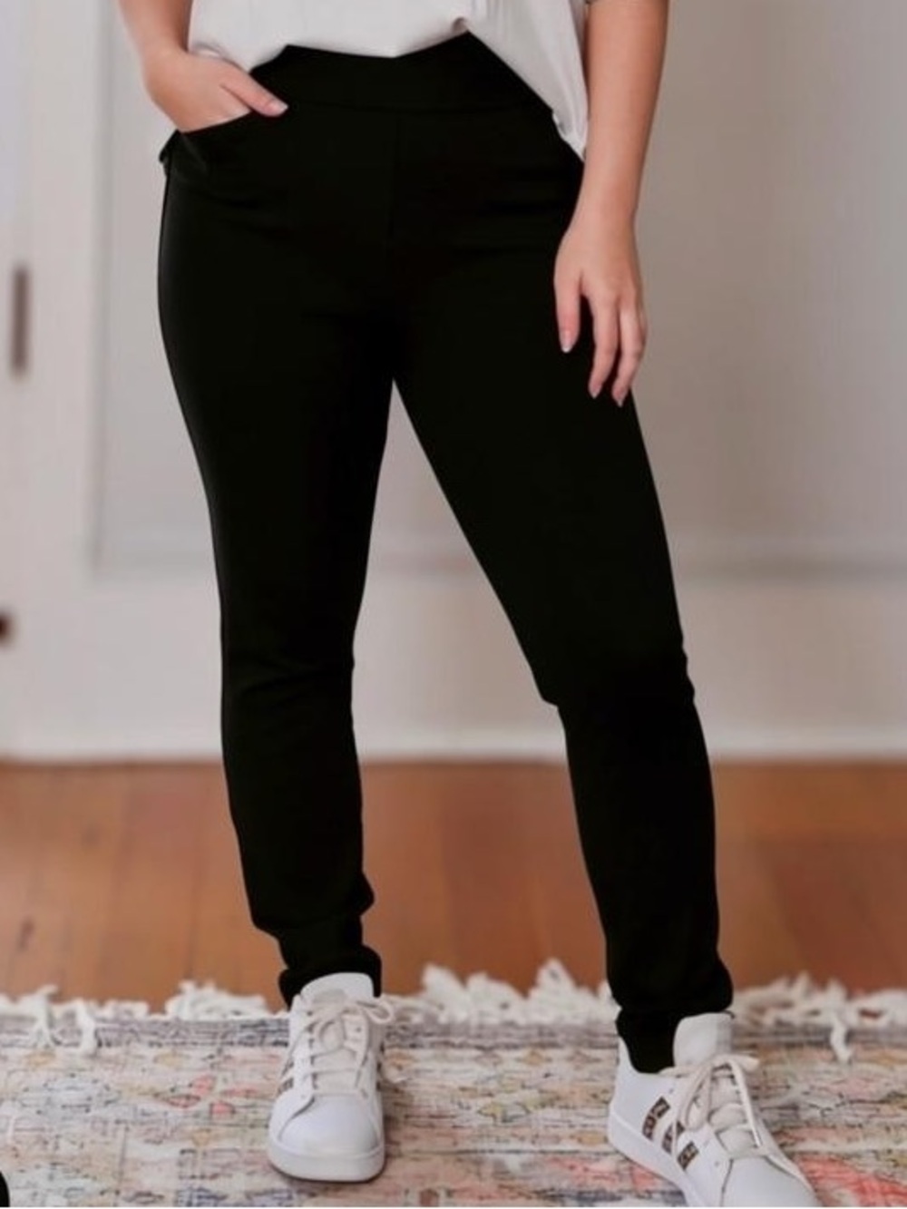 NWT Allison Izu Coral ponte pants black medium